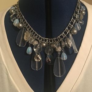 Express Silver and Acrylic Bead Necklace